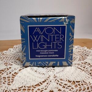 Avon Winter Lights Mini Fragrance Candle – Meadow Morn – NIB